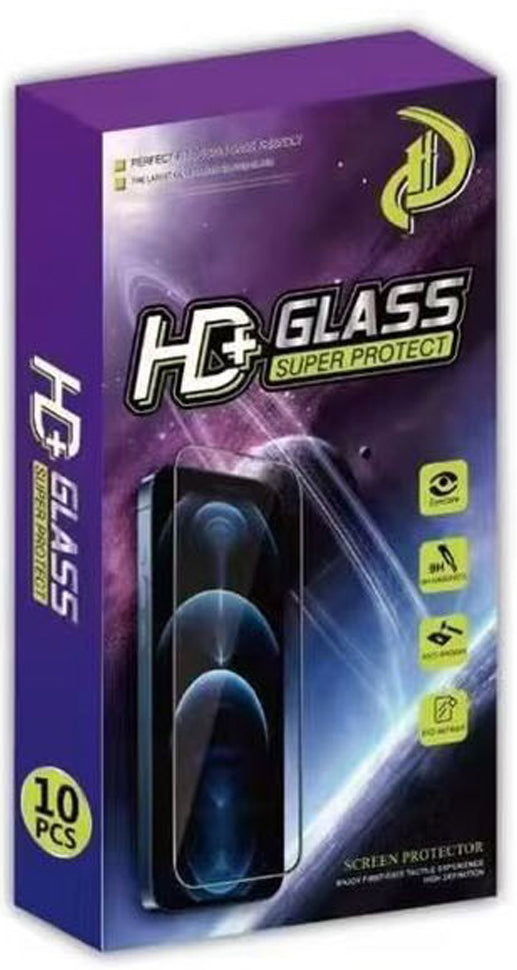 OEM Displayschutzfolie für Apple iPhone 15 Pro Max, gehärtetes Glas, Vollkleber, 10er-Set, 9D, Schwarz