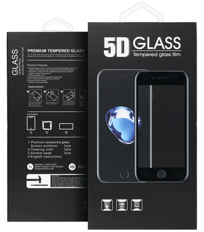 OEM Displayschutzfolie für Samsung Galaxy A37 5G, gehärtetes Glas, Full Glue, 5D, Schwarz