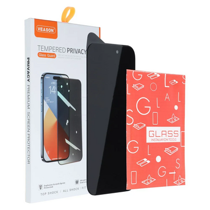 Veason Privacy Screen Protector for Apple iPhone 14 Pro Max, Tempered Glass, Full Glue, 6D