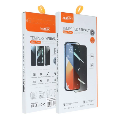 Veason Privacy Screen Protector for Apple iPhone 17 Pro, Tempered Glass, Full Glue, 6D