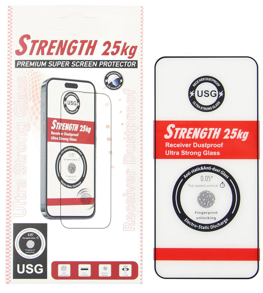 Film de protection d'écran OEM Ultra Strong 25KG pour Samsung Galaxy S24 Ultra S928, Verre Trempé, Collage Complet, 2.5D, Noir