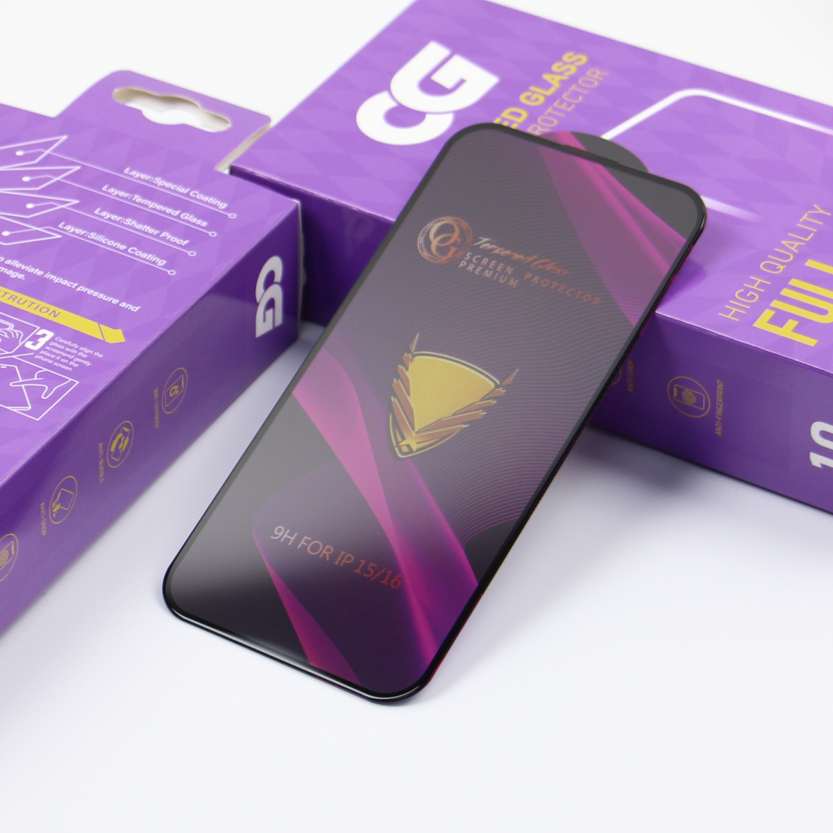 Film de protection d'écran OG Premium pour Samsung Galaxy A57 5G, Verre trempé, Full Glue, Lot de 10 pièces