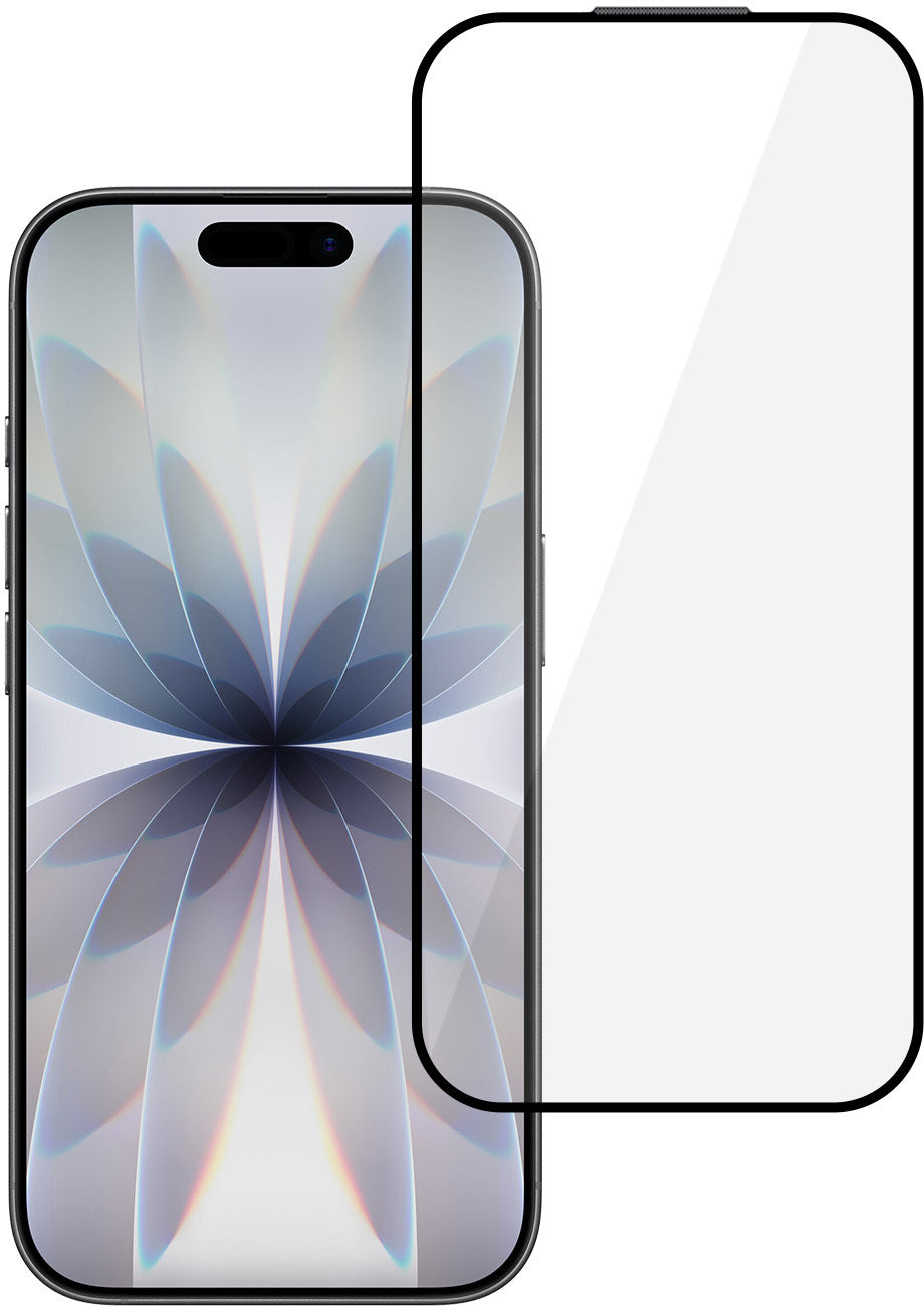 Protection d’écran Tel Protect 10X HD DLC Diamond Coating pour Apple iPhone 17 / 16 Pro, verre trempé, adhésif intégral, noir