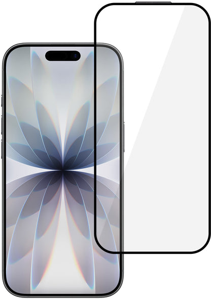 Protection d’écran Tel Protect 10X HD DLC Diamond Coating pour Apple iPhone 17 / 16 Pro, verre trempé, adhésif intégral, noir