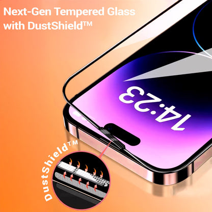 Protection d’écran Tel Protect 10X HD Plus Titanium pour Apple iPhone 17 / 16 Pro, verre trempé, adhésif intégral, noir