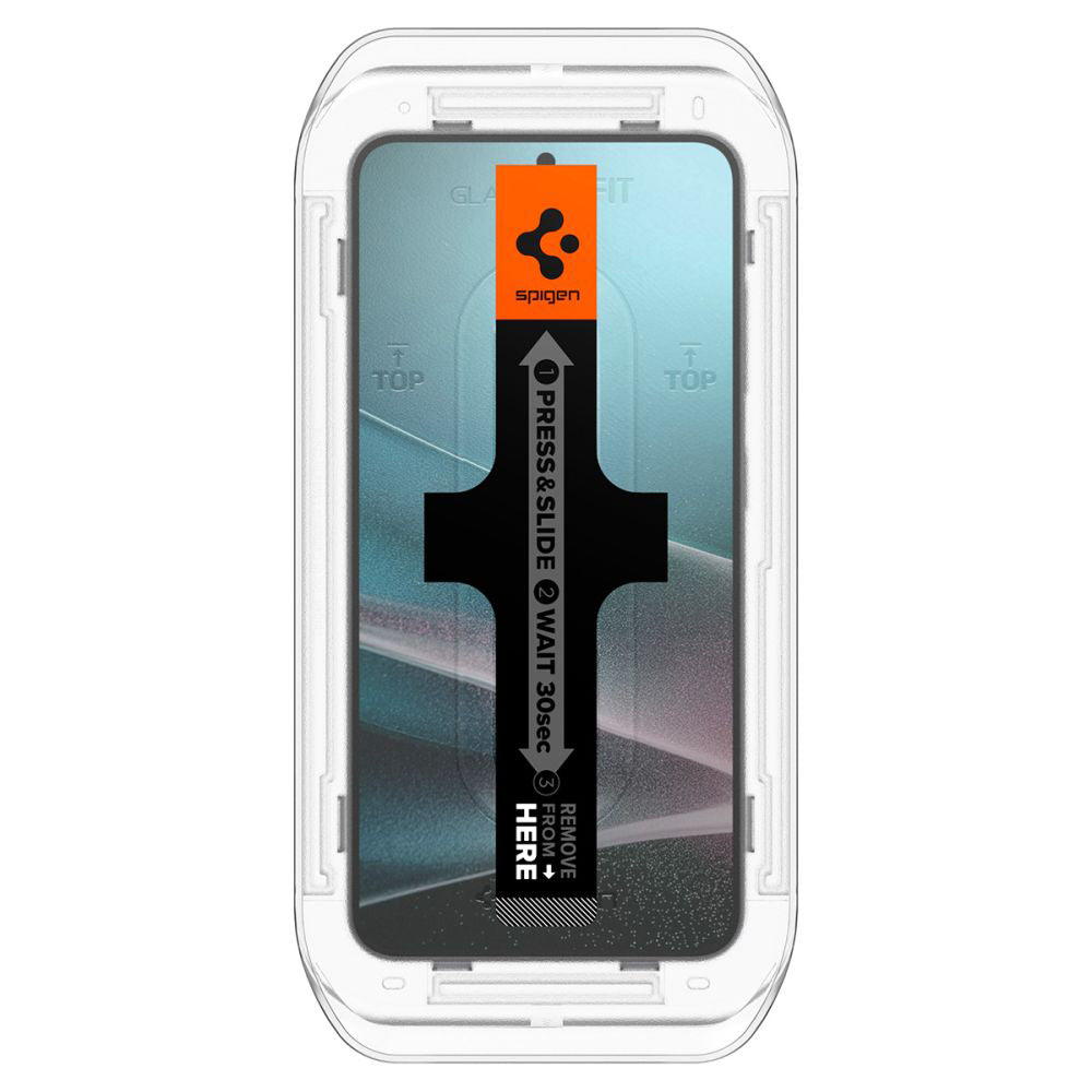 Schutzfolie Privacy Spigen GlastR EZ FIT HD für Samsung Galaxy S25+ S936 / S24+ S926, Gehärtetes Glas, Vollverklebung, Set 2 Stück