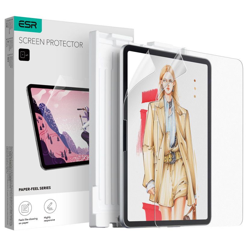 Film de protection d'écran mat ESR Paper Feel pour Apple iPad Pro 11 (2025) / iPad Pro 11 (2024), plastique, lot de 2 pièces