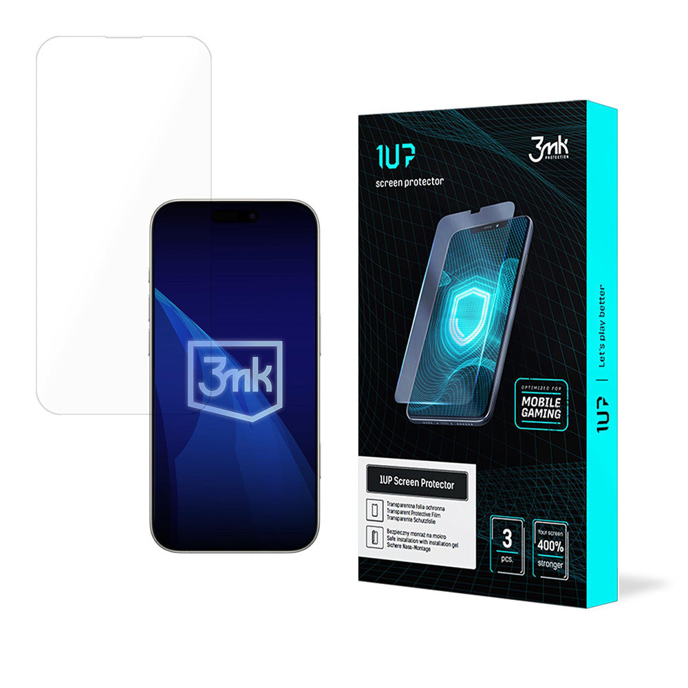 Schutzfolie 3MK 1UP für Apple iPhone 17 Air, gehärtetes Glas, Full Glue, Set 3 Stück