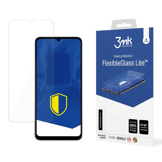 Film de protection d'écran 3MK FlexibleGlass Lite pour Samsung Galaxy A05s A057, Verre Flexible, Collage Complet