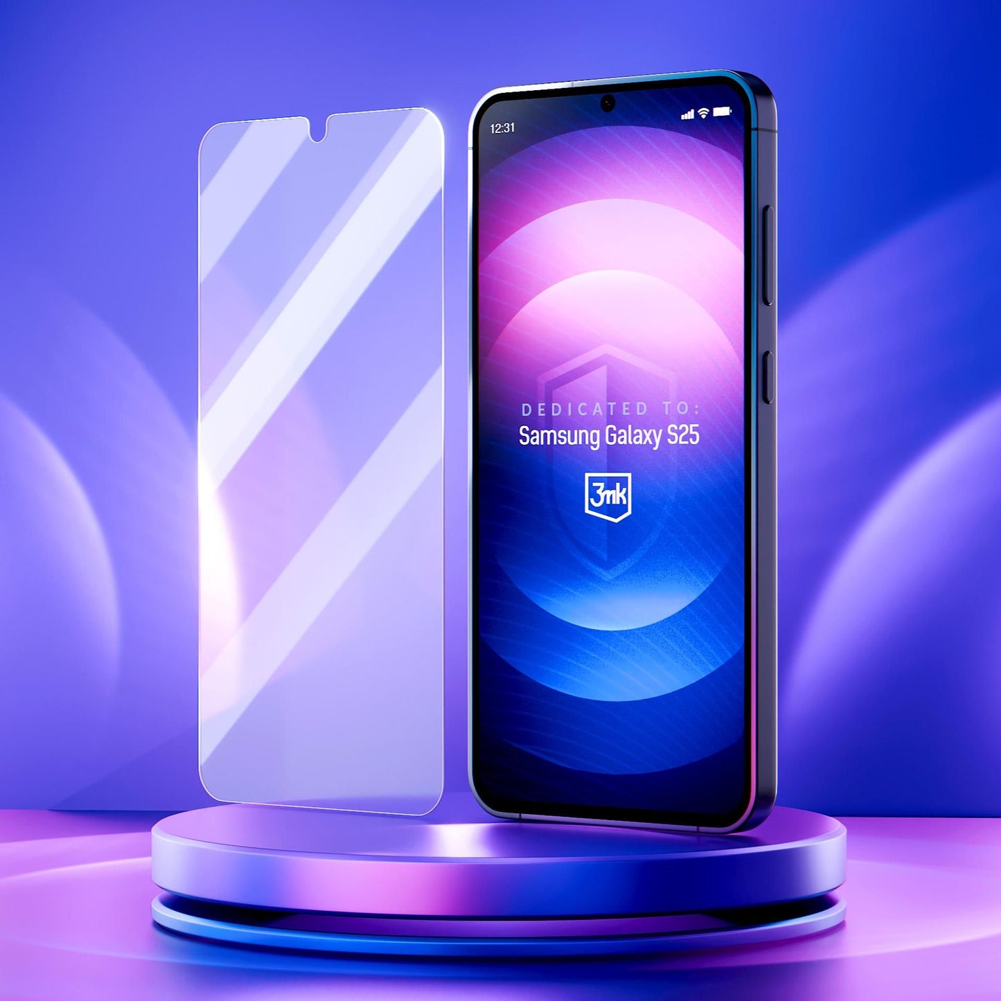 3MK FlexibleGlass Max Displayschutzfolie für Samsung Galaxy A52s 5G A528 / A52 5G A526 / A52 A525, Flexibles Glas, Vollkleber, Schwarz