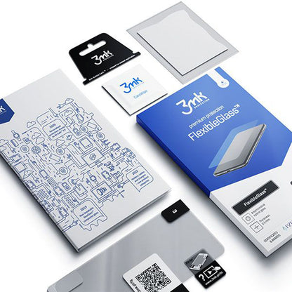 Film de protection d'écran 3MK FlexibleGlass pour Apple iPhone SE (2022) / SE (2020) / 8 / 7, Verre Flexible, Collage Complet