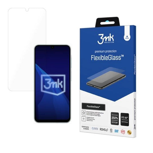 Film de protection d'écran 3MK FlexibleGlass pour Samsung Galaxy A27 5G, Verre Flexible, Full Glue, Noir