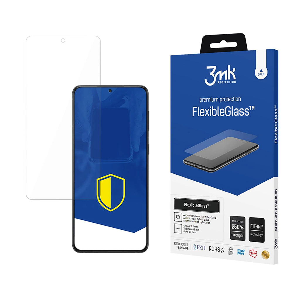 Film de protection d'écran 3MK FlexibleGlass pour Samsung Galaxy S24 FE S721, Verre Flexible, Collage Complet
