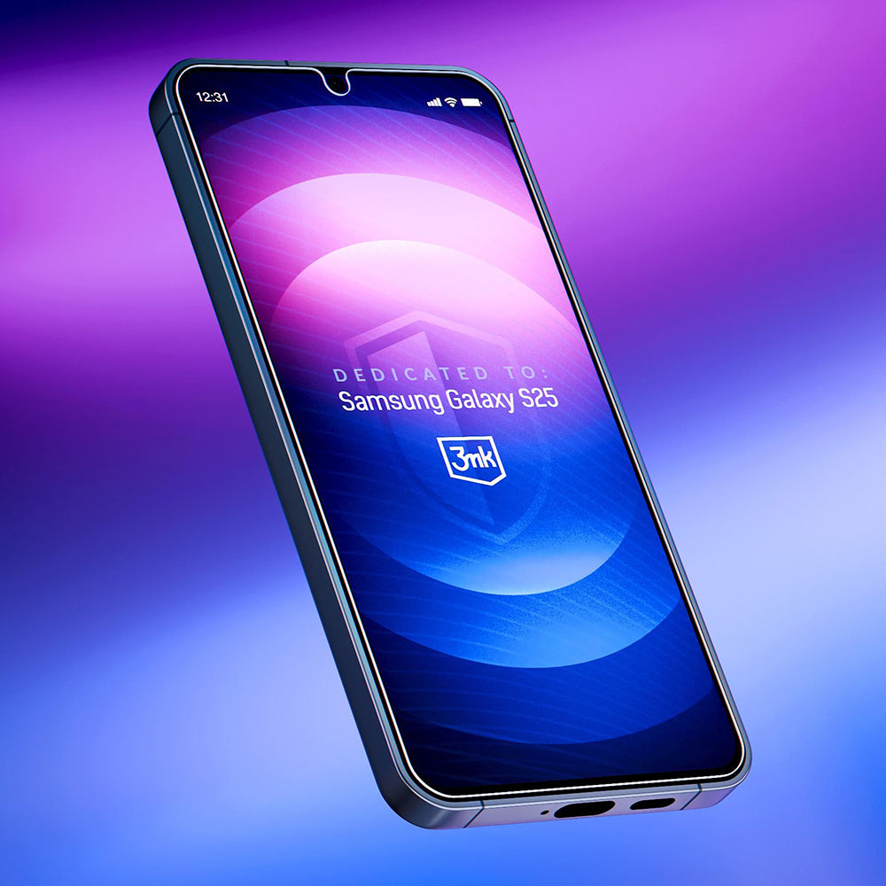 Film de protection d'écran 3MK FlexibleGlass pour Samsung Galaxy S25 S931, Verre Flexible, Collage Complet