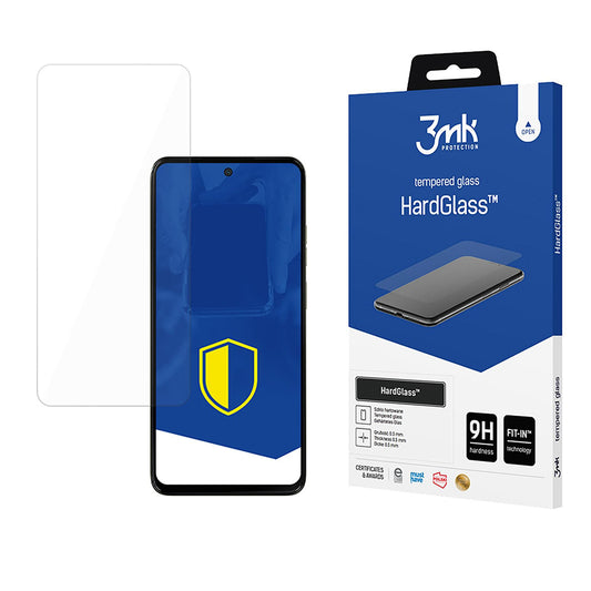 3MK HardGlass Displayschutzfolie für Motorola Moto G15 / G15 Power / E15 / G05, Sicherheitsglas, Vollkleber