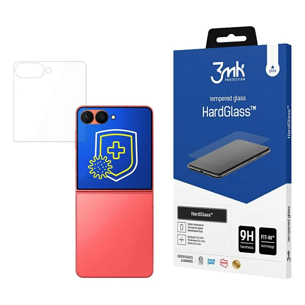 3MK HardGlass Screen Protector for Samsung Galaxy Z Flip7 F766, Tempered Glass, Full Glue