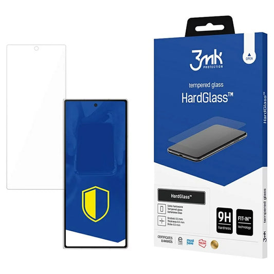Film de protection d'écran 3MK HardGlass pour Samsung Galaxy Z Fold7 F966, Verre Sécurisé, Collage Complet