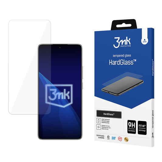 Film de protection d'écran 3MK HardGlass pour Xiaomi 14T Pro / 14T, Verre trempé, Collage intégral