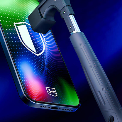 Schutzfolie 3MK Hardy Ultra für Apple iPhone 17 / 16 Pro, gehärtetes Glas, Full Glue, Schwarz