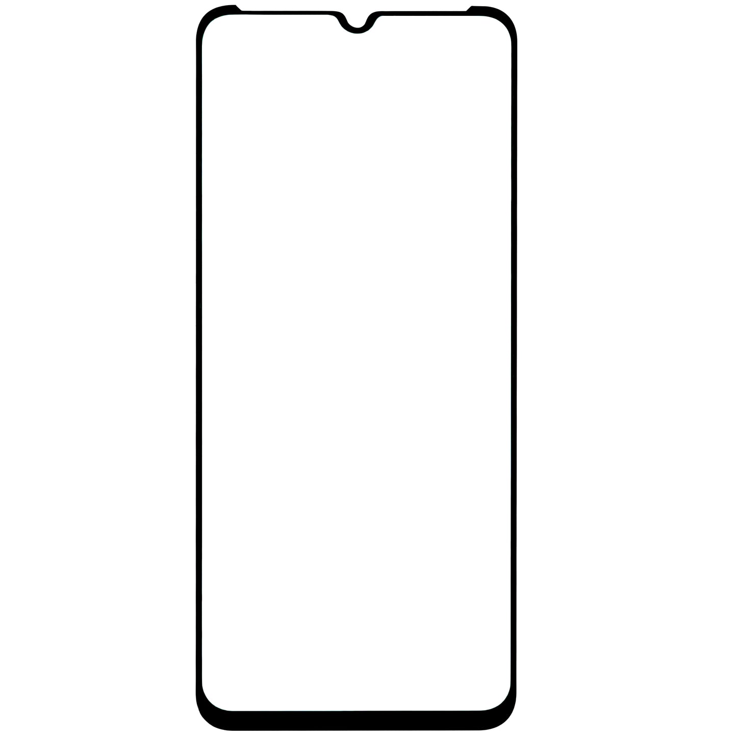 BLUE Shield Displayschutzfolie für Motorola Moto E13, abgeschirmtes Glas, Vollverklebung, Case Friendly, Schwarz 