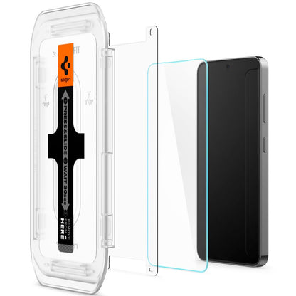 Schutzfolie Spigen GlastR EZ FIT für Samsung Galaxy S25+ S936 / S24+ S926, Gehärtetes Glas, Vollverklebung, Set 2 Stück AGL07432
