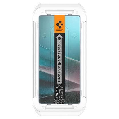 Privacy-Schutzfolie Spigen GlastR EZ FIT HD für Samsung Galaxy S25 Ultra S938, gehärtetes Glas, Vollkleber, 2er-Set AGL09335
