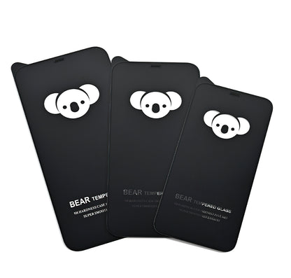 Bear HD Displayschutzfolie für Apple iPhone 14 Pro Max, gehärtetes Glas, Full Glue, Schwarz