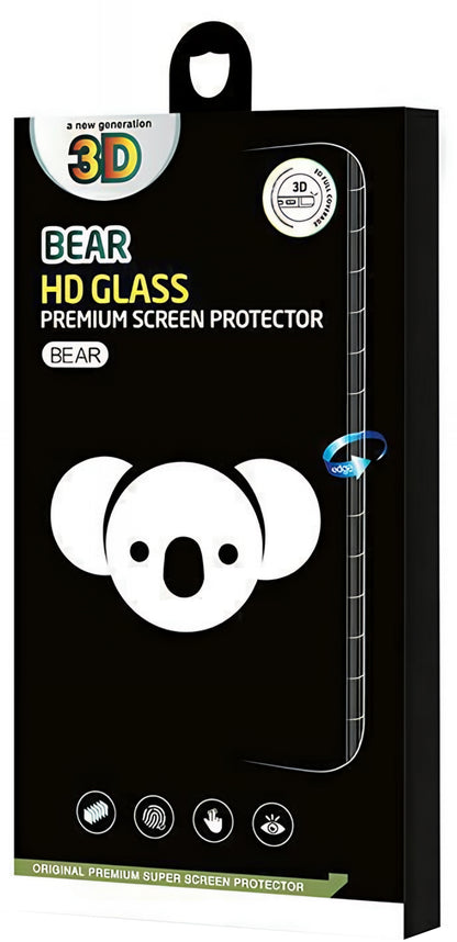 Bear HD Displayschutzfolie für Apple iPhone 17 Air, gehärtetes Glas, Full Glue, Schwarz