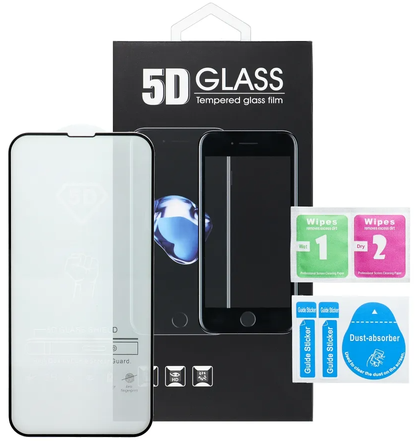 Matte OEM Screen Protector for Apple iPhone 16 Pro Max, Tempered Glass, Full Glue, 5D, Black
