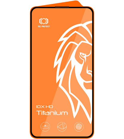 Protection d’écran Tel Protect 10X HD Plus Titanium pour Apple iPhone 18 Pro / 17 Pro, verre trempé, adhésif intégral, noir