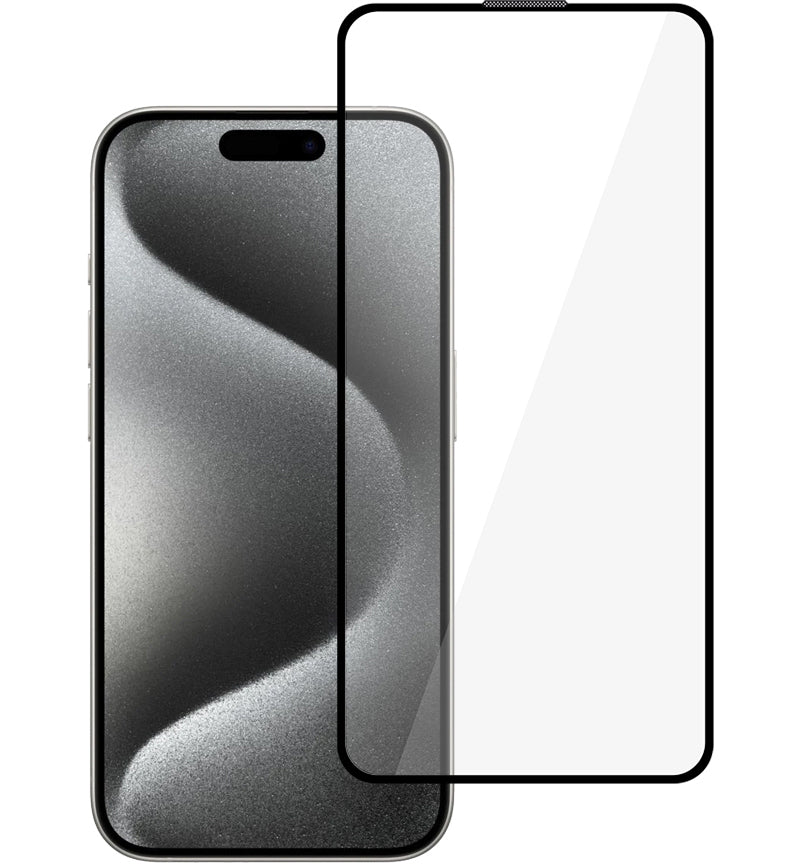 Protection d’écran Tel Protect 10X HD Plus Titanium pour Apple iPhone 17 / 16 Pro, verre trempé, adhésif intégral, noir