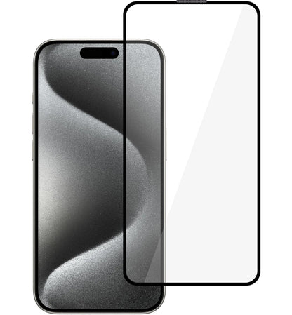 Protection d’écran Tel Protect 10X HD Plus Titanium pour Apple iPhone 17 / 16 Pro, verre trempé, adhésif intégral, noir