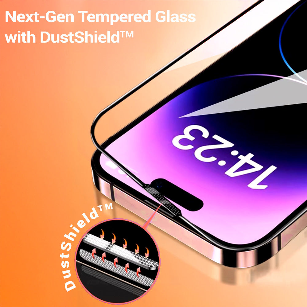 Protection d’écran Tel Protect 10X HD Plus Titanium pour Apple iPhone 18 Pro / 17 Pro, verre trempé, adhésif intégral, noir
