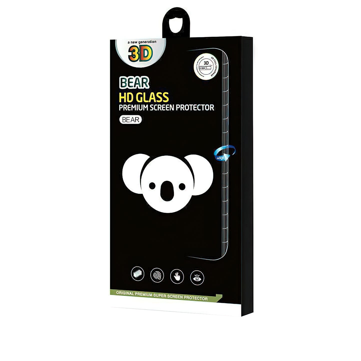 Film de protection d'écran Bear HD pour Samsung Galaxy S25 FE, Verre Trempé, Full Glue, Noir