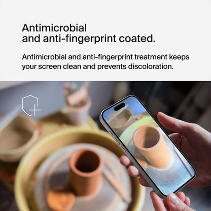 Film de protection d'écran Belkin ScreenForce TemperedGlass pour Apple iPhone 15 Pro, Verre trempé, Full Glue OVA137zz