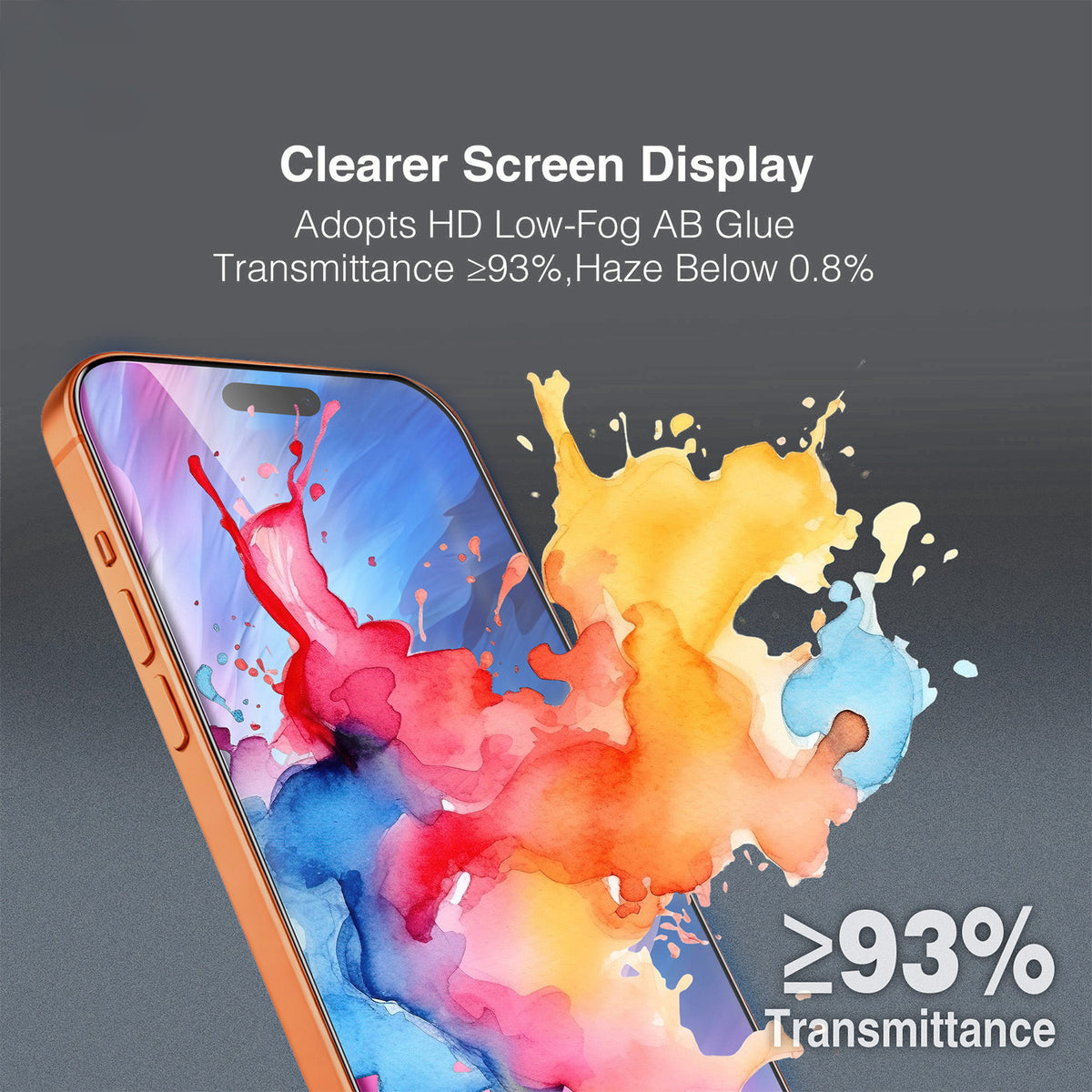 Protection d’écran Tel Protect 10X HD DLC Diamond Coating pour Apple iPhone 17 / 16 Pro, verre trempé, adhésif intégral, noir
