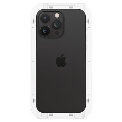 Schutzfolie Spigen GlastR EZ FIT für Apple iPhone 15 Pro Max, Gehärtetes Glas, Vollverklebung, Set 2 Stück AGL06872