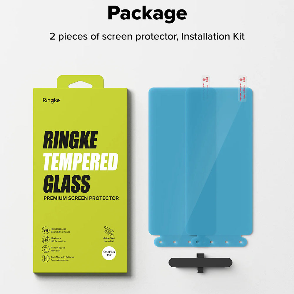 Film de protection d'écran Ringke pour OnePlus 13R, Verre Trempé, Full Glue, Lot de 2 pièces