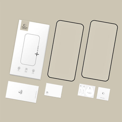 Film de protection d'écran Tech-Protect FIT+ pour Xiaomi Redmi Note 15 Pro 5G, Verre Trempé, Full Glue, Lot de 2 pièces, 2.5D, Noir