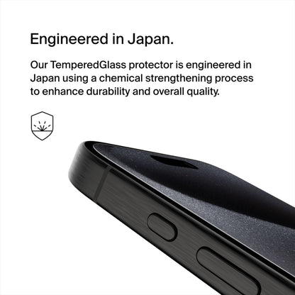 Film de protection d'écran Belkin ScreenForce TemperedGlass pour Apple iPhone 15 Pro, Verre trempé, Full Glue OVA137zz
