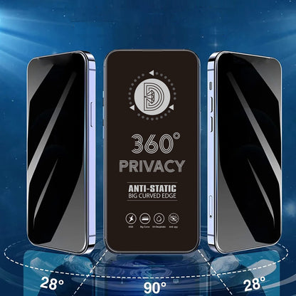 Film de protection d'écran Privacy OEM 360 pour Samsung Galaxy A37 5G, Verre trempé, Full Glue