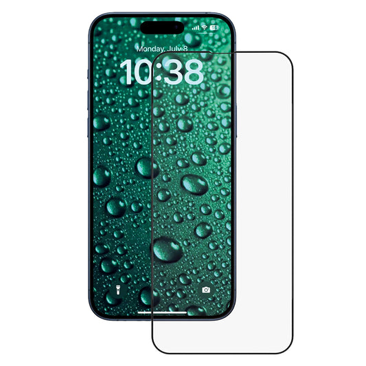 Film de protection d'écran Anank 3X Renforcé Invisible pour Apple iPhone 16 Pro Max, Verre Trempé, Collage Complet, 3D, Noir