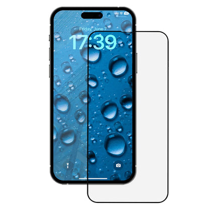 Anank 3X Reinforced Screen Protector for Apple iPhone 15 Pro Max, Tempered Glass, Full Glue, 2.5D, Black