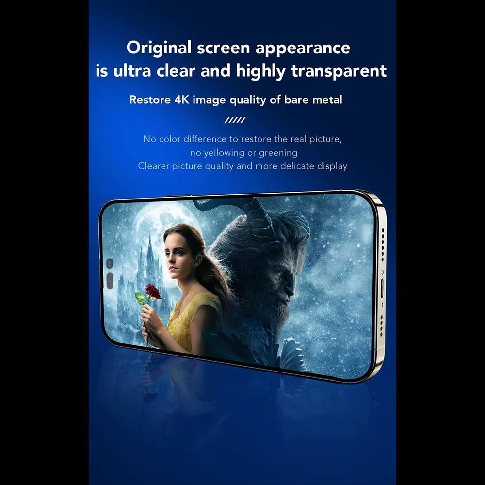 Anank 3X Reinforced Screen Protector for Apple iPhone 15 Pro Max, Tempered Glass, Full Glue, 2.5D, Black
