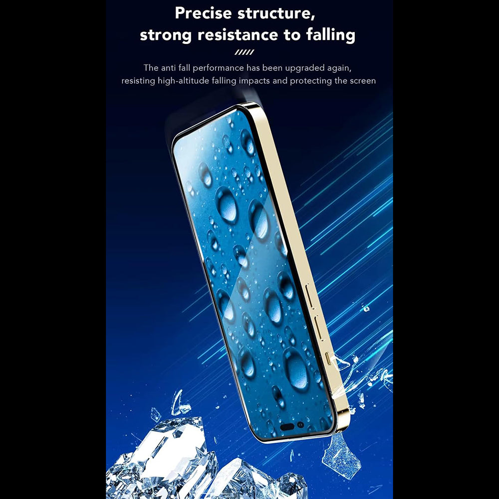 Anank 3X Verstärkte Displayschutzfolie für Apple iPhone 16, Sicherheitsglas, Vollkleber, 2.5D, Schwarz