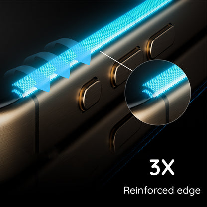 Anank 3X Verstärkte Displayschutzfolie für Apple iPhone 16, Sicherheitsglas, Vollkleber, 2.5D, Schwarz