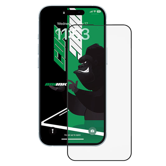 Anank 5X Verstärkte CG Displayschutzfolie für Apple iPhone 15, Gehärtetes Glas, Vollflächiger Kleber, 2.5D, Schwarz
