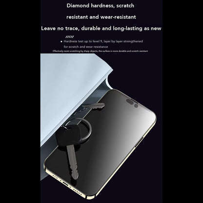 Anank Anti-Fingerprint Screen Protector Film for Apple iPhone 14 Pro, Tempered Glass, Full Glue, 2.5D, Black