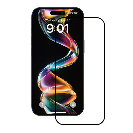 Anank Displayschutzfolie für Apple iPhone 15 Pro, gehärtetes Glas, Full Glue, 2.5D, 10 Stück Set, Schwarz