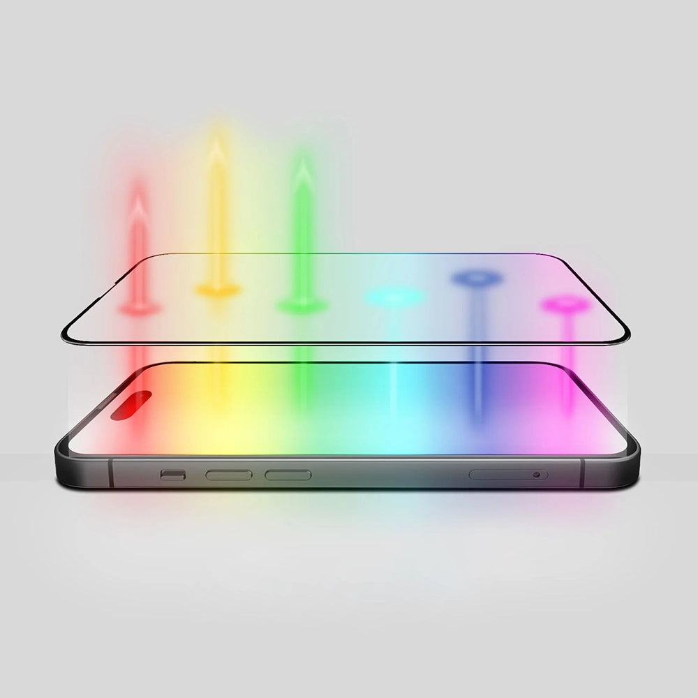 Schutzfolie Anti Blue Light Anank 5X Verstärkt für Apple iPhone 17 Air, Gehärtetes Glas, Vollverklebung, 2.5D, Schwarz